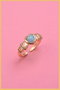 Heliophilia Silver Mavi - Opal - Kalp Anillo Dorado con Circonio